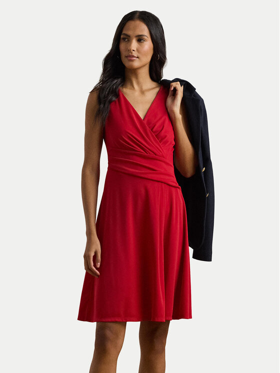 Снимка на LAUREN RALPH LAUREN Коктейлна рокля 250865006023 Червен Regular Fit