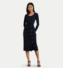 Снимка на LAUREN RALPH LAUREN Плетена рокля 250889290005 Тъмносин Slim Fit