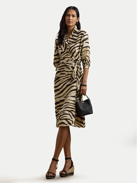 Снимка на LAUREN RALPH LAUREN Рокля тип риза 200970833001 Бежов Regular Fit