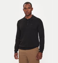 Снимка на Lindbergh Тениска с яка и копчета 30-800144 Черен Regular Fit