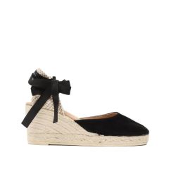 Снимка на Manebi Еспадрили Soft Suede Low Wedge Espadrilles K 1.0 WL Черен