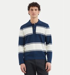 Снимка на Marc O'Polo Тениска с яка и копчета 522 5042 60048 Тъмносин Regular Fit
