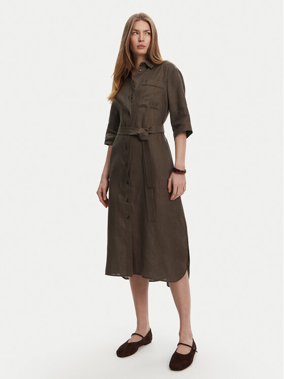 Снимка на Max Mara Рокля тип риза Salute 2516221028 Зелен Regular Fit