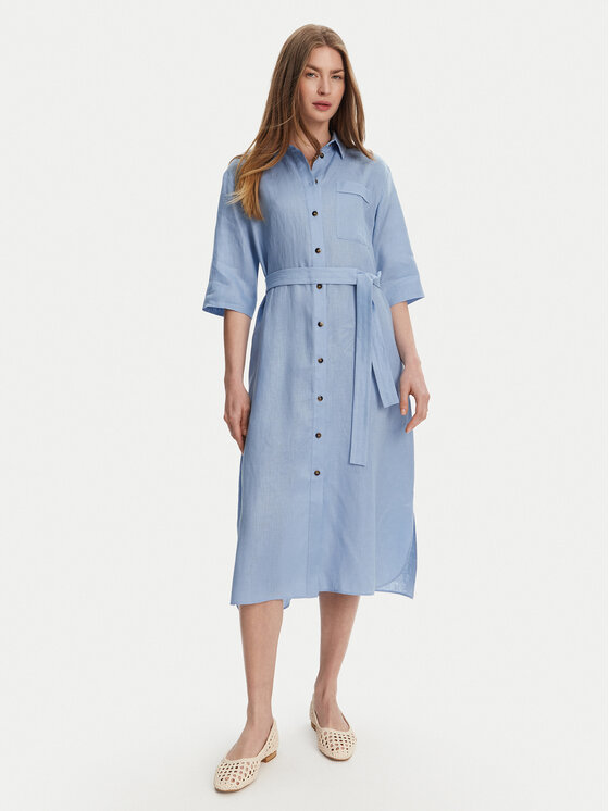Снимка на Max Mara Рокля тип риза Salute 2516221028 Светлосиньо Regular Fit