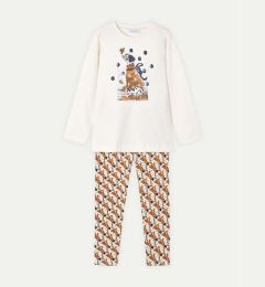 Снимка на Mayoral Комплект блуза и клин 4713 Бежов Regular Fit