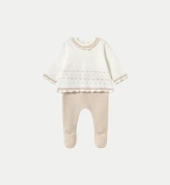 Снимка на Mayoral Комплект блуза и ританки 1587 Бежов Regular Fit
