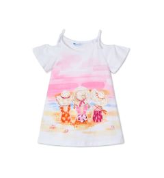 Снимка на Mayoral Лятна рокля 3963 Бял Regular Fit