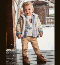 Снимка на Mayoral Текстилни панталони 2536 Бежов Regular Fit