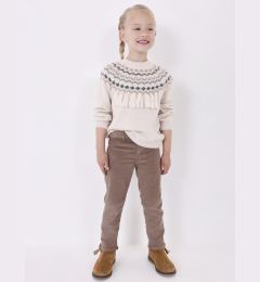 Снимка на Mayoral Текстилни панталони 4.503 Кафяв Regular Fit