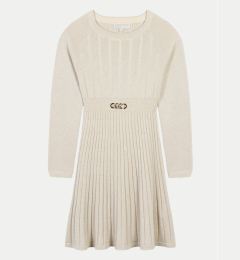 Снимка на MICHAEL KORS KIDS Плетена рокля R30169 M Бежов Regular Fit