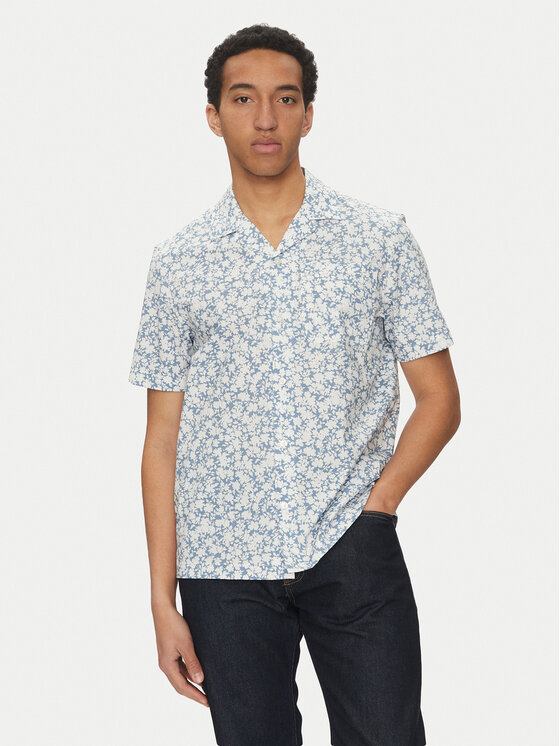 Снимка на Michael Kors Риза CS5409LHPM Син Relaxed Fit