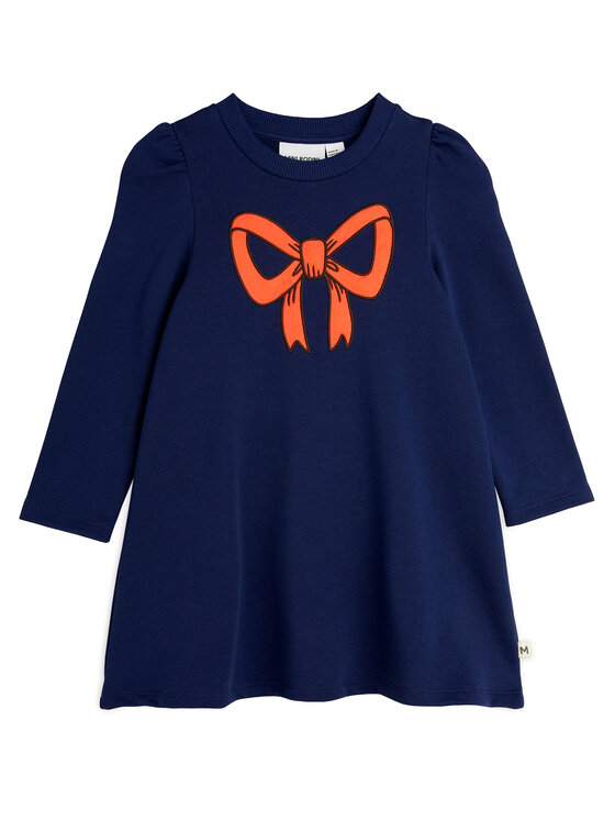 Снимка на MINI RODINI Ежедневна рокля Bow 2515011360 Тъмносин Regular Fit