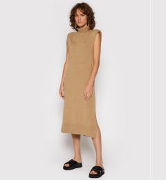 Снимка на NA-KD Плетена рокля Padded High Neck 1100-004257 Бежов Regular Fit