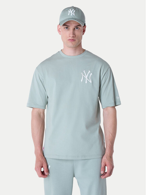 Снимка на New Era Тишърт New York Yankees MLB League Essential Pastel 60596180 Зелен Regular Fit