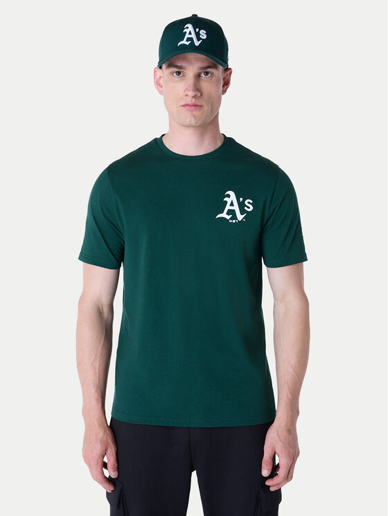 Снимка на New Era Тишърт Oakland Athletics MLB Pennant Graphic 60596214 Зелен Regular Fit