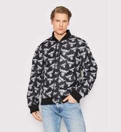 Снимка на New Era Яке бомбър Chicago Bulls All Over Logo 12893178 Черен Regular Fit