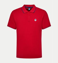 Снимка на North Sails Тениска с яка и копчета 692452 Червен Regular Fit