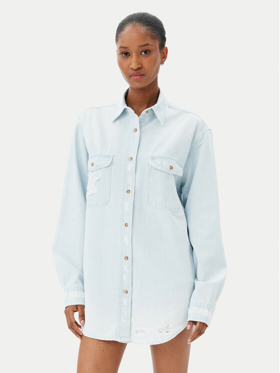 Снимка на One Teaspoon дънкова риза Everyday Chambray 24864 Светлосиньо Regular Fit