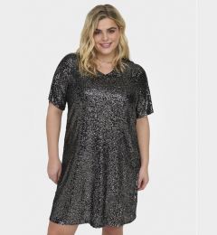Снимка на ONLY Carmakoma Коктейлна рокля Sparkly 15308045 Черен Regular Fit