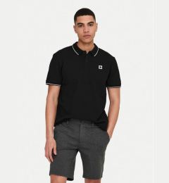 Снимка на Only & Sons Тениска с яка и копчета Fletcher 22024827 Черен Regular Fit