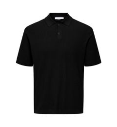 Снимка на Only & Sons Тениска с яка и копчета Tony 22033571 Черен Regular Fit