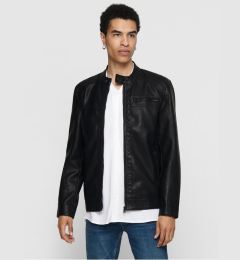 Снимка на Only & Sons Яке от имитация на кожа Al 22011975 Черен Regular Fit