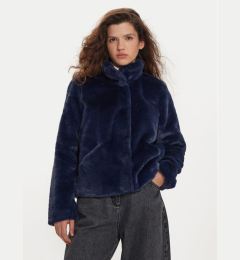 Снимка на ONLY Кожено палто Newvida 15295423 Тъмносин Regular Fit