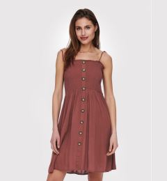 Снимка на ONLY Лятна рокля Annika 15193884 Кафяв Slim Fit