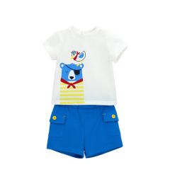 Снимка на Original Marines Комплект тишърт и панталонки DFP6038BM Бял Regular Fit