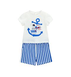 Снимка на Original Marines Комплект тишърт и панталонки DFP6041BM Бял Regular Fit