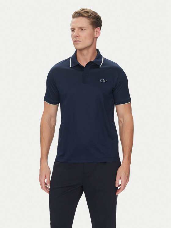 Снимка на Paul&Shark Тениска с яка и копчета 25411301 Тъмносин Regular Fit