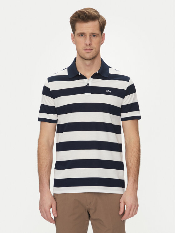Снимка на Paul&Shark Тениска с яка и копчета C0P1228 Тъмносин Regular Fit