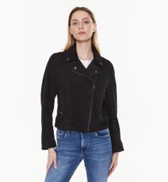 Снимка на Pepe Jeans Кожено яке Roma PL402145 Черен Regular Fit