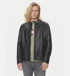 Снимка на Pepe Jeans Кожено яке Tristan PM402991 Черен Regular Fit