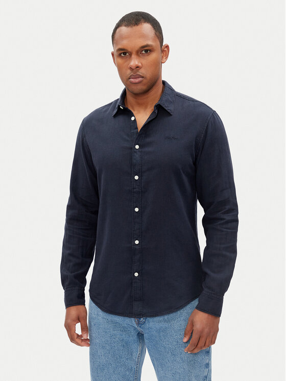 Снимка на Pepe Jeans Риза Arnau PM308844 Тъмносин Regular Fit
