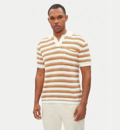 Снимка на Pepe Jeans Тениска с яка и копчета PM702510 Бежов Regular Fit