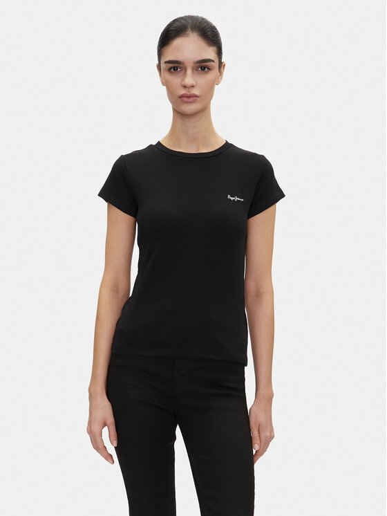 Снимка на Pepe Jeans Тишърт PL506037 Черен Regular Fit