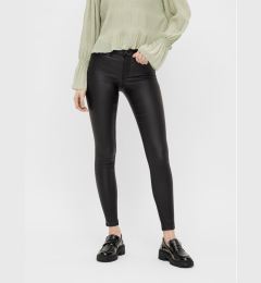 Снимка на Pieces Панталони от имитация на кожа Shape-Up 17108412 Черен Skinny Fit
