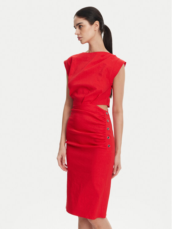 Снимка на PINKO Коктейлна рокля 104955 A0IM Червен Regular Fit