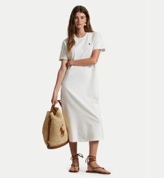 Снимка на Polo Ralph Lauren Ежедневна рокля 211971066002 Бял Straight Fit