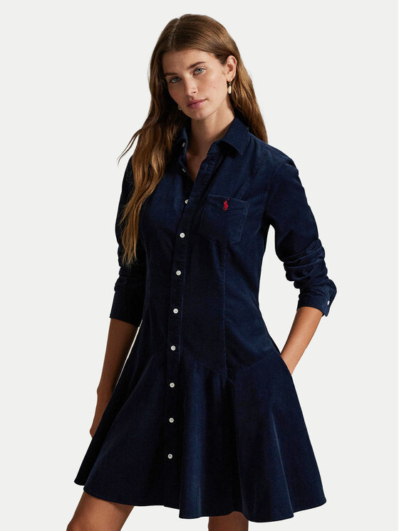 Снимка на Polo Ralph Lauren Рокля тип риза 211972069004 Тъмносин Regular Fit