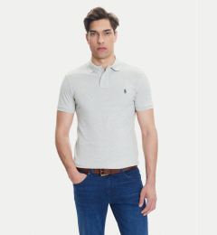 Снимка на Polo Ralph Lauren Тениска с яка и копчета 710536856463 Сив Slim Fit