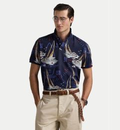 Снимка на Polo Ralph Lauren Тениска с яка и копчета 710971785001 Тъмносин Classic Fit