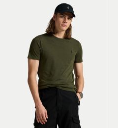 Снимка на Polo Ralph Lauren Тишърт 710671438180 Зелен Custom Slim Fit