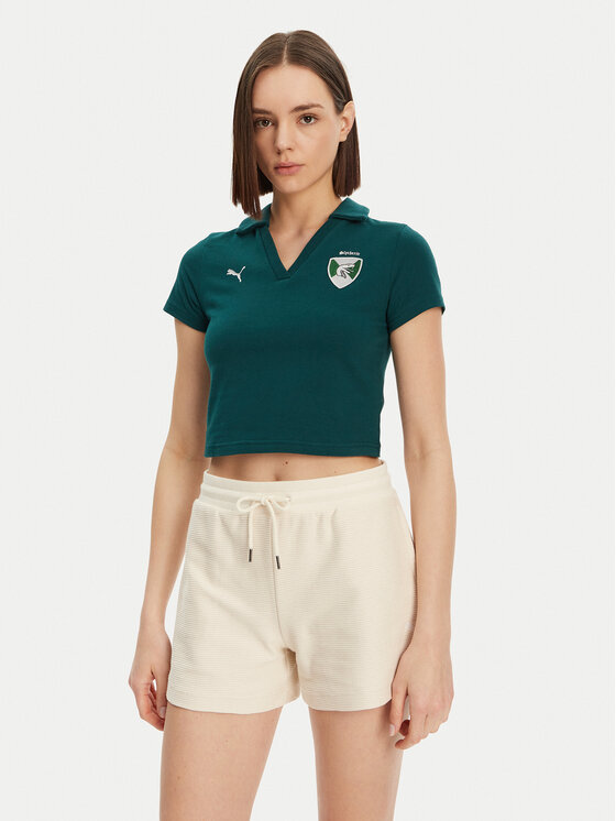 Снимка на Puma Тениска с яка и копчета Harry Potter 630097 Зелен Regular Fit