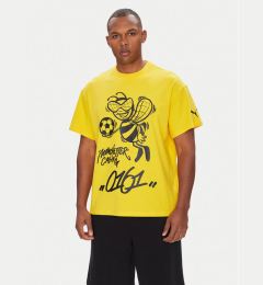 Снимка на Puma Тишърт CWC Hoops x Man City 631696 Жълт Regular Fit
