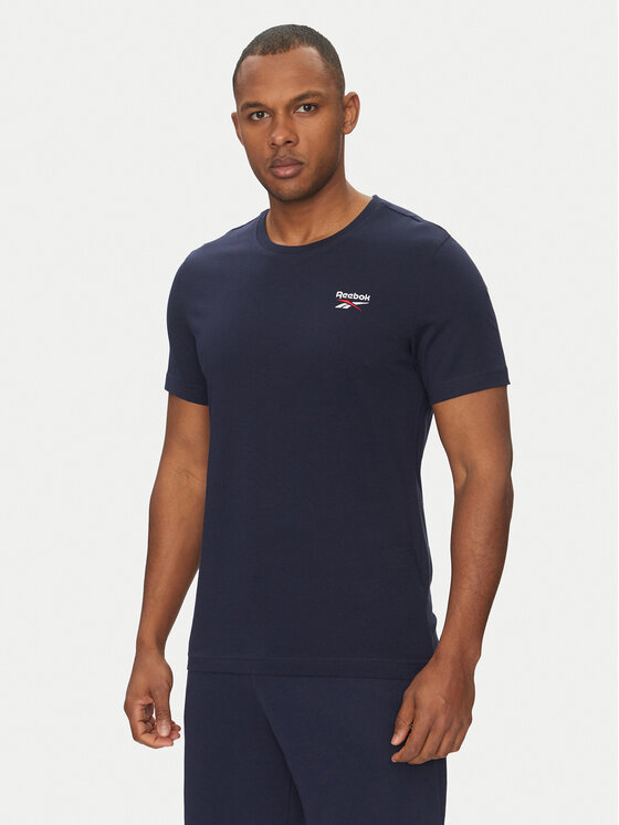 Снимка на Reebok Тишърт 100059647 Тъмносин Regular Fit