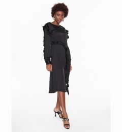 Снимка на Remain Коктейлна рокля Light Satin Draped RM2206 Черен Regular Fit