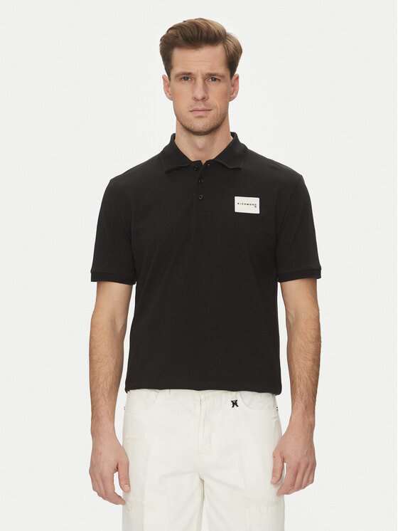 Снимка на Richmond X Тениска с яка и копчета UMP25170PO Черен Regular Fit