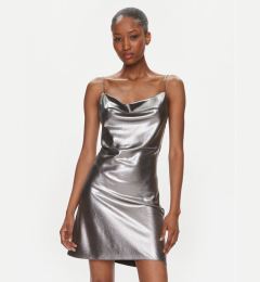 Снимка на ROTATE Коктейлна рокля Metallic Mini Slip 1116472293 Сребрист Regular Fit